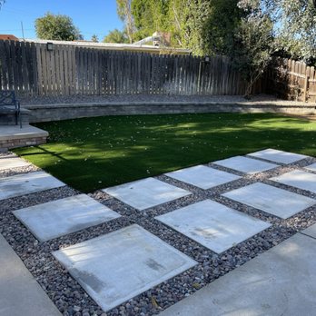 Turf Bros - Finished turf with pavers (we sourced) installed - Artificial Turf Near Me - Orange, California Turf Bros - Finished turf with pavers (we sourced) installed - Artificial Turf Near Me - Orange, California