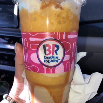 Baskin-Robbins - It's so delicious extra caramel cappuccino blast I asked them to use their flavor of the month: caramel cream puffs - Ice Cream & Frozen Yogurt Near Me - North Hills, California