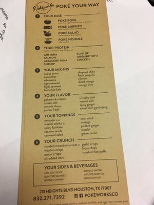 Menu photo 2 Pokeworks Houston, TX