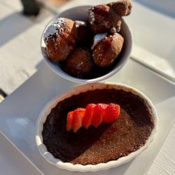 Atlantic Food And Spirits - Duck phat donuts and creme brûlée