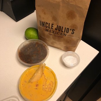 Uncle Julio's - Chili Con Queso Chips & Salsa That's the chip bag - Tex-Mex Near Me - Columbia, Maryland