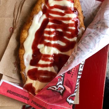 BeaverTails - Strawberry cheesecake. - Desserts Near Me - Banff, Alberta BeaverTails - Strawberry cheesecake. - Desserts Near Me - Banff, Alberta