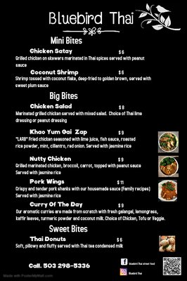 Menu photo 3 BluebirdThaiPDX Portland, OR Menu photo 3 BluebirdThaiPDX Portland, OR