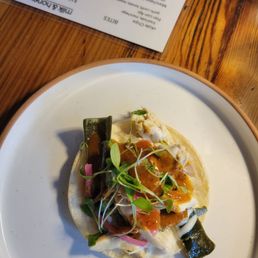 Chicken Crema Taco *comes with two in an order Chicken Crema Taco *comes with two in an order