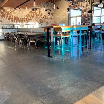MOD Pizza - tables and chairs in a restaurant - Pizza Near Me - Stanwood, Washington