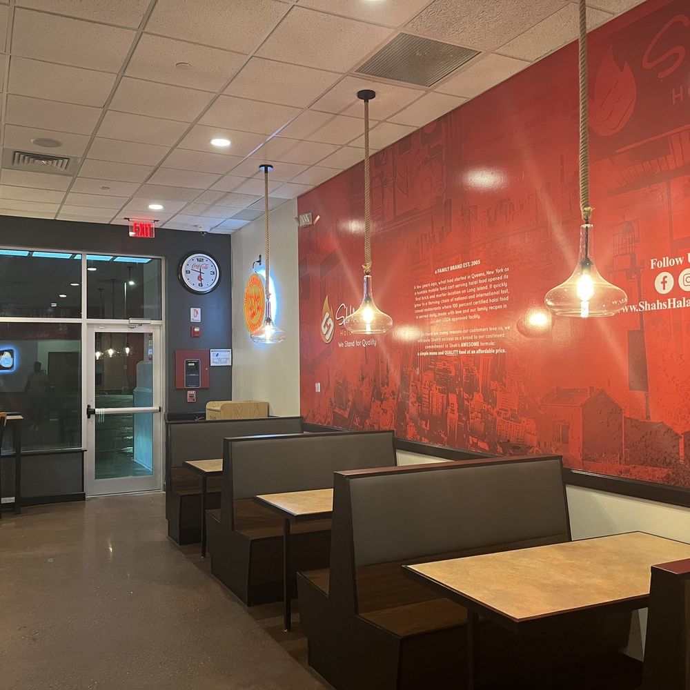 Shah’s Halal Food - Interior with booth seating - Halal Near Me - Walpole, Massachusetts Shah’s Halal Food - Interior with booth seating - Halal Near Me - Walpole, Massachusetts