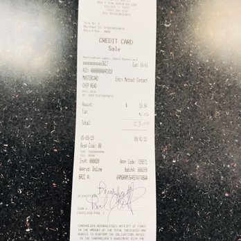 The Waffle Den - Our Bill - Waffles Near Me - Killeen, Texas
