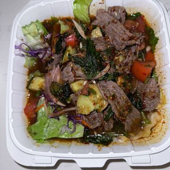 Chan Dara Thai Café - Yum beef salad spice level 8 - Thai Near Me - Escondido, California