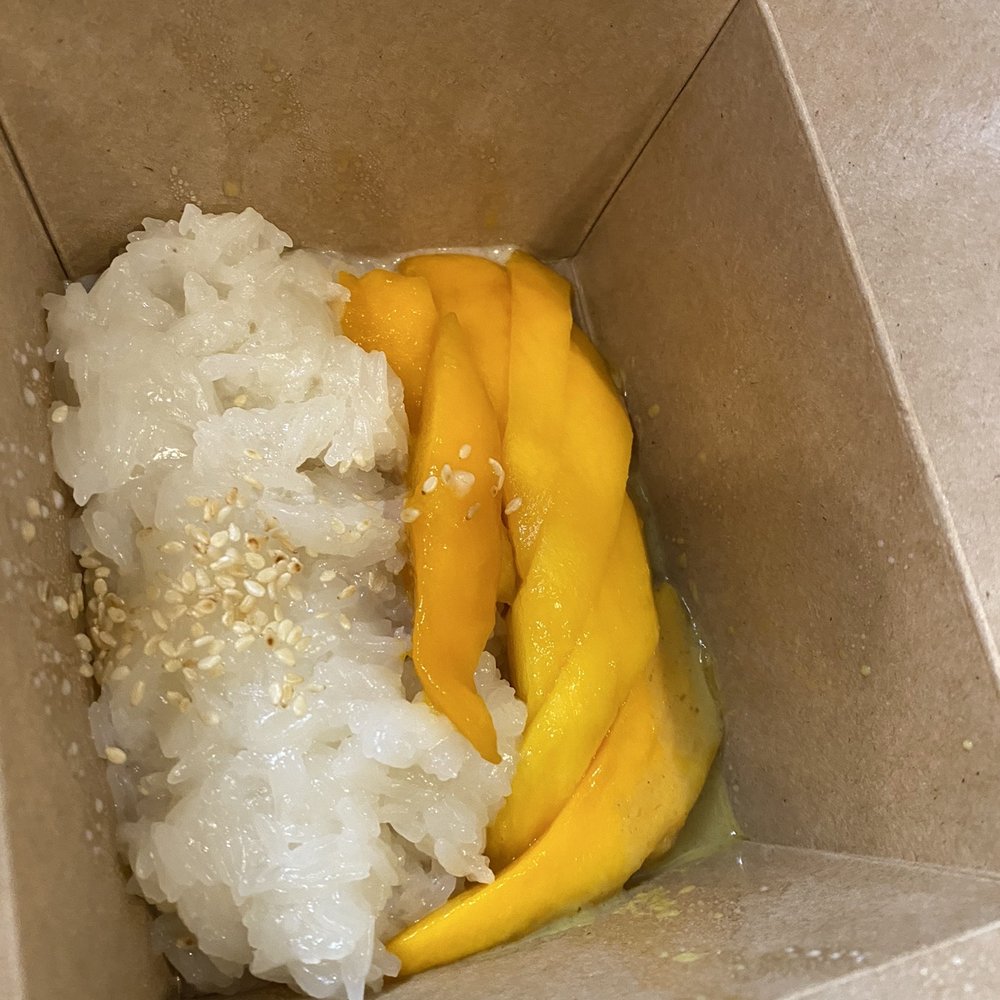 Yimm - Sweet sticky rice with Mango - Thai Near Me - Oakland, California Yimm - Sweet sticky rice with Mango - Thai Near Me - Oakland, California
