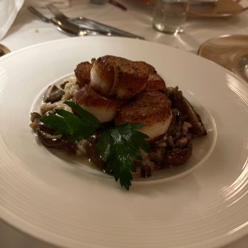 Amalia's Authentic Italian Restaurant - This risotto was the best I've ever had in my life.  And the scallops were heaven. - Italian Near Me - Wake Forest, North Carolina