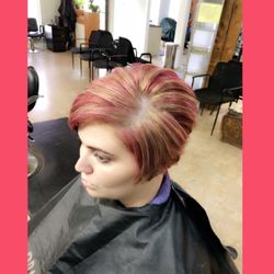 Xtremz Salon - Added pink highlights to my ash blonde hair. I like to call it Strawberry Shortcake hair. I've had it for over a month now, still good.