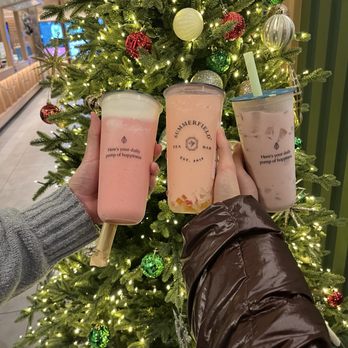 Summerfield Tea Bar - strawberry snow left rainbow jelly snow middle strawberry milk right - Bubble Tea Near Me - Rosemead, California Summerfield Tea Bar - strawberry snow left rainbow jelly snow middle strawberry milk right - Bubble Tea Near Me - Rosemead, California