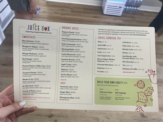 Menu photo 1 Juicebox Ocean View, DE