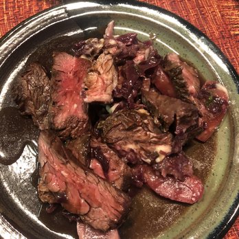Clarity - Hanger steak with cabbage and celery root purée - New American Near Me - Vienna, Virginia