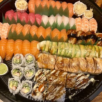 Aburiyaki Sushi - Large sushi roll tray 70pc SO WORTH AND DELICIOUS - Sushi Bars Near Me - Vaughan, Ontario Aburiyaki Sushi - Large sushi roll tray 70pc SO WORTH AND DELICIOUS - Sushi Bars Near Me - Vaughan, Ontario