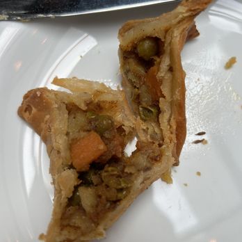 Dishoom - Inside of the veggie samosas - Indian Near Me - London, XGL Dishoom - Inside of the veggie samosas - Indian Near Me - London, XGL