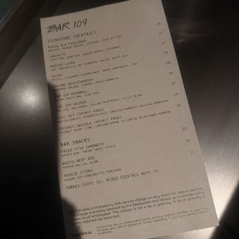 Bar 109 - Menu - Wine Bars Near Me - Los Angeles, California Bar 109 - Menu - Wine Bars Near Me - Los Angeles, California