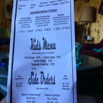 Amasa Sawblade - a menu for a pizza restaurant - Bars Near Me - Amasa, Michigan