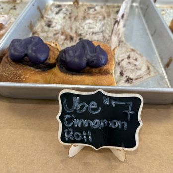 Lele's Bakery - The infamous Ube Cinnamon Roll! Yummm. - Bakeries Near Me - Kailua-Kona, Hawaii
