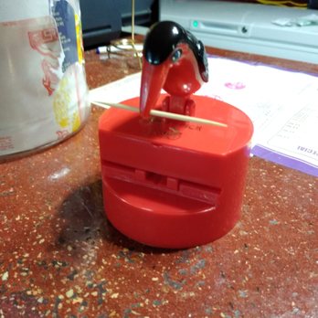 China Garden - I think this is the cutest little too toothpick dispenser I've ever seen. Push down on the bird's head and he takes a tooth pick out lol. - Chinese Near Me - Spring Hill, Florida China Garden - I think this is the cutest little too toothpick dispenser I've ever seen. Push down on the bird's head and he takes a tooth pick out lol. - Chinese Near Me - Spring Hill, Florida