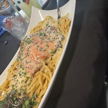 Bleu Kitchen Garlic Noodle Bar - Salmon Garlic Noodles - Noodles Near Me - Las Vegas, Nevada Bleu Kitchen Garlic Noodle Bar - Salmon Garlic Noodles - Noodles Near Me - Las Vegas, Nevada