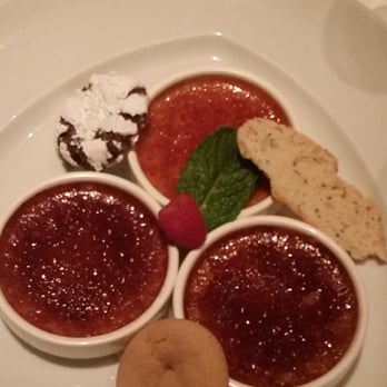 Gary Danko - Trio of creme brule with cookies, my fave are the maple and bourbon... - New American Near Me - San Francisco, California Gary Danko - Trio of creme brule with cookies, my fave are the maple and bourbon... - New American Near Me - San Francisco, California