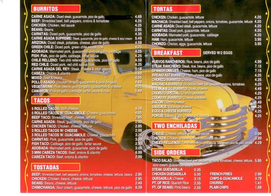 Menu photo 1 Aliberto's Mexican Food Show Low, AZ Menu photo 1 Aliberto's Mexican Food Show Low, AZ