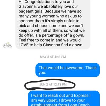Castle Couture - The convo i had the social media handler. - Bridal Near Me - Manalapan Township, New Jersey