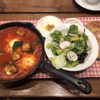 Cafe Landwer - Rutherford & Bathurst - Halloumi Shakshouka - yum! - Cafes Near Me - Maple, Ontario