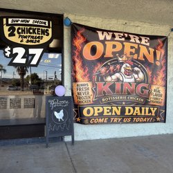 King's Rotisserie Chicken - New banner at the entrance