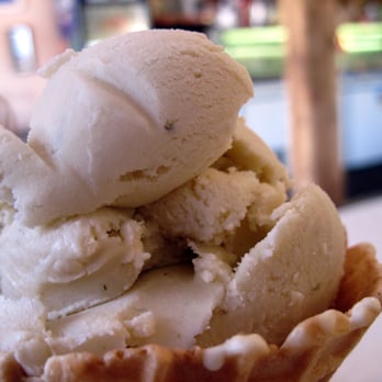 Taos Cow - Close-up of Lavender Ice Cream - Ice Cream & Frozen Yogurt Near Me - Arroyo Seco, New Mexico