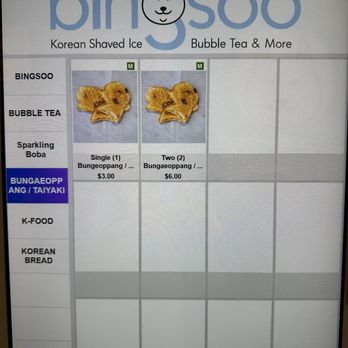 Mr Bingsoo - Menu as of April 2026 - Shaved Ice Near Me - Baltimore, Maryland