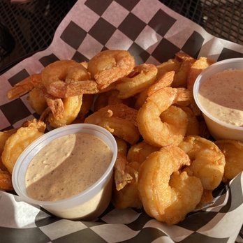 Twisted Shrimp - The Remoulade is to die for! I took home my extra and used it for sandwich dressing! - Seafood Near Me - Islamorada, Florida Twisted Shrimp - The Remoulade is to die for! I took home my extra and used it for sandwich dressing! - Seafood Near Me - Islamorada, Florida