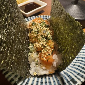 Daijobu - Salmon handroll upclose - Ramen Near Me - Raleigh, North Carolina Daijobu - Salmon handroll upclose - Ramen Near Me - Raleigh, North Carolina