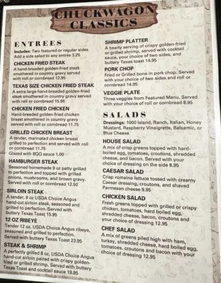 Menu photo 1 Texas Chuck Wagon Nash, TX