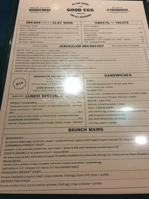 Menu photo 1 The Good Egg London, XGL Menu photo 1 The Good Egg London, XGL