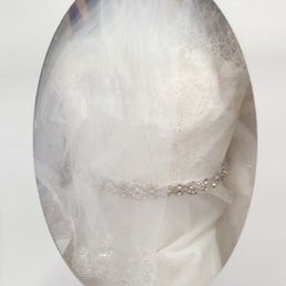 Dress, veil, and belt are clean! Dress, veil, and belt are clean!