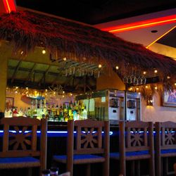Don Juanz Baja Beach Tacos - Bossier City - Our bar made from reclaimed timbers and repurposed palm thatch
