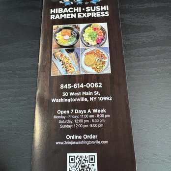 3Ninja’s - Japanese Near Me - Washingtonville, New York