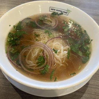 New Super Pho - Pho noodle and broth only. Medium. Very very delicious. Didn't add any hoisin or sriracha - Vietnamese Near Me - Duluth, Georgia