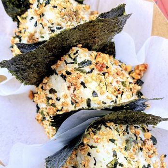 Miramar Food Hall - Three types of onigiri from Norigiri - Food Court Near Me - San Clemente, California Miramar Food Hall - Three types of onigiri from Norigiri - Food Court Near Me - San Clemente, California