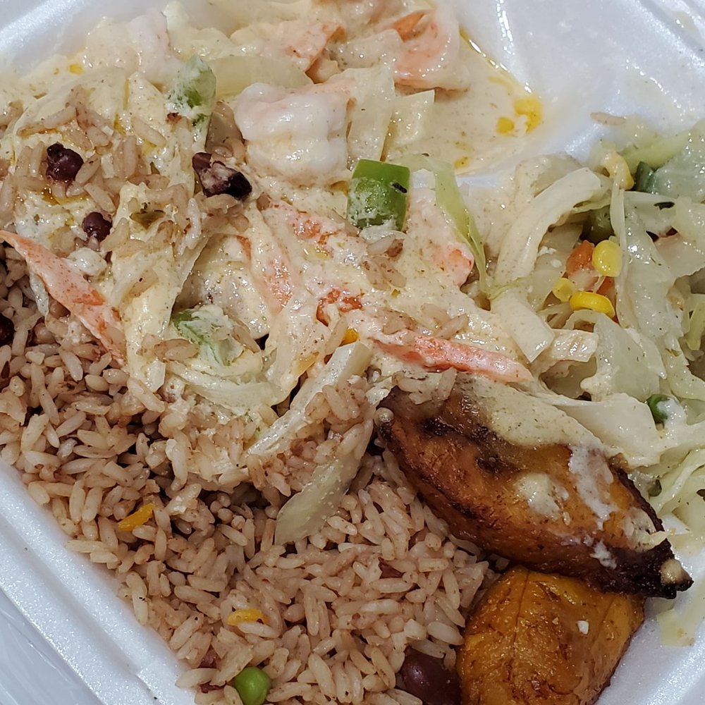 Caribbean Hut - Butter shrimp plate (with some removed already) - Caribbean Near Me - Charlotte, North Carolina Caribbean Hut - Butter shrimp plate (with some removed already) - Caribbean Near Me - Charlotte, North Carolina