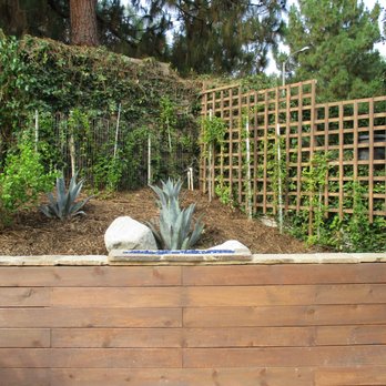 All About Landscape - hid unattractive block wall, added fire strip - Landscaping Near Me All About Landscape - hid unattractive block wall, added fire strip - Landscaping Near Me