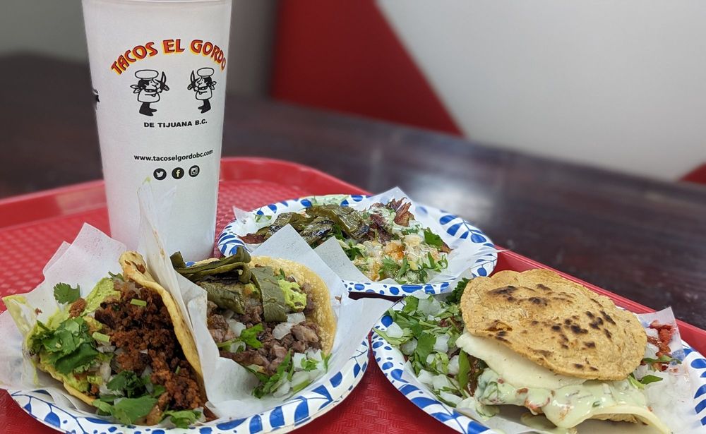 Food from Tacos El Gordo