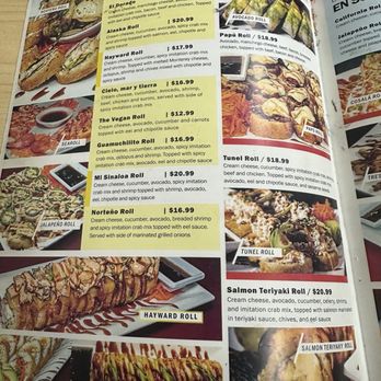 Sinaloa Searoll - Sushi menu - Mexican Near Me - Hayward, California