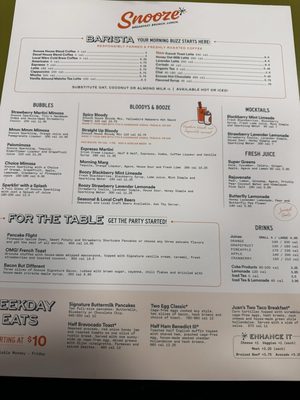 Menu photo 2 Snooze, an A.M. Eatery Las Vegas, NV