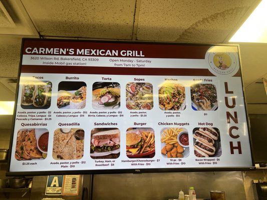 Menu photo 3 Carmen's Mexican Grill Bakersfield, CA