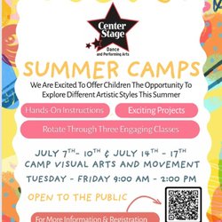Center Stage Dance and Performing Arts - Summer Art Camp!