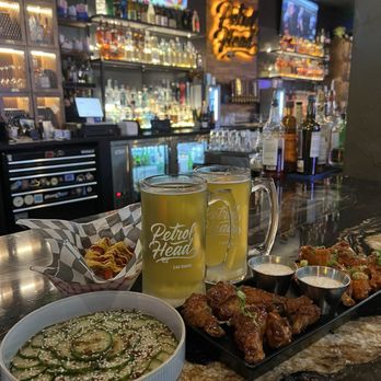 Petrol Head - Japanese cucumber salad, Guava BBQ & Buffalo wings, Street dog, Vida Oro beer - Cocktail Bars Near Me - Las Vegas, Nevada Petrol Head - Japanese cucumber salad, Guava BBQ & Buffalo wings, Street dog, Vida Oro beer - Cocktail Bars Near Me - Las Vegas, Nevada