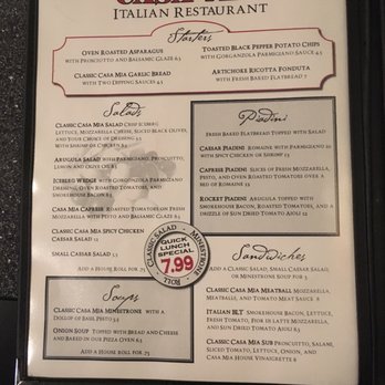 Casa Mia - Starters, soups, Piadini, Sandwiches - Pizza Near Me - Olympia, Washington